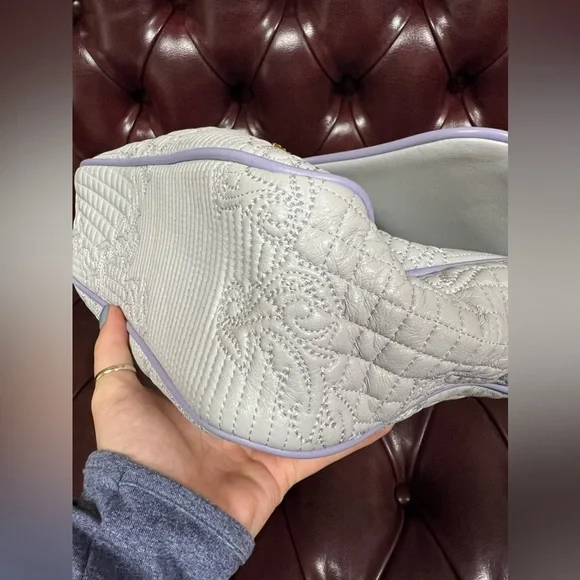 Versace Purple Micro Vanitas Flap Shoulder Bag with Chain - Picture 5 of 16